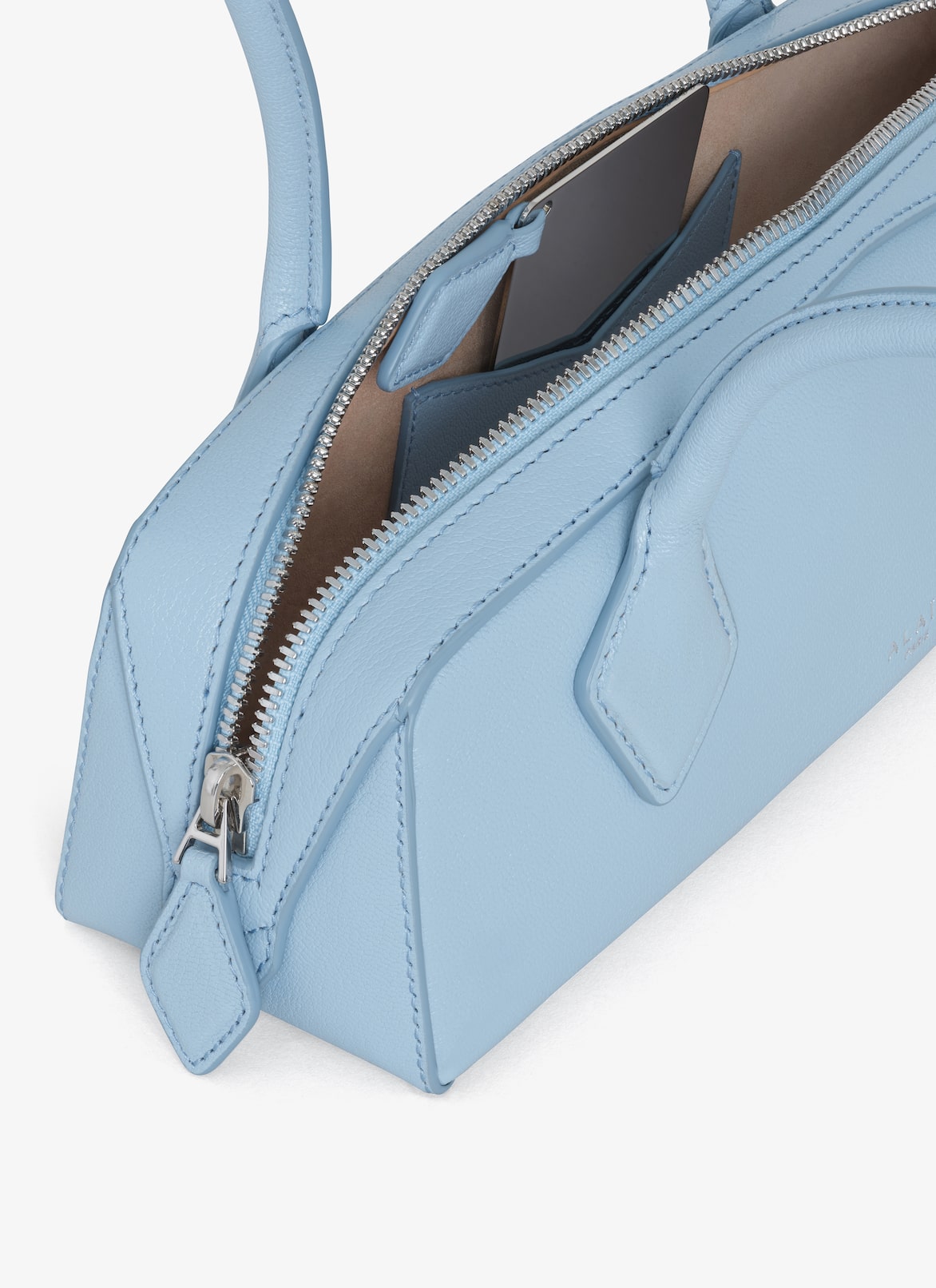 LE TECKEL SMALL BAG IN LEATHER ALAÏA BLUE LE TECKEL SMALL BAG IN LEATHER